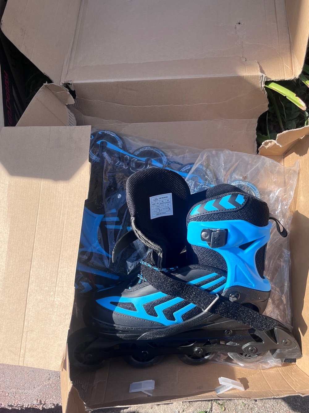 Kids Blue Adjustable Inline Skates